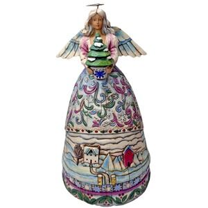 Jim Shore Heartwood Creek 2004 Landscape Sleeps Angel Winter Figurine #117677